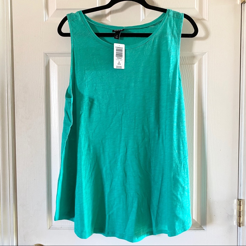 NWT TORRID Aqua Slub Knit Tank - Picture 5 of 8